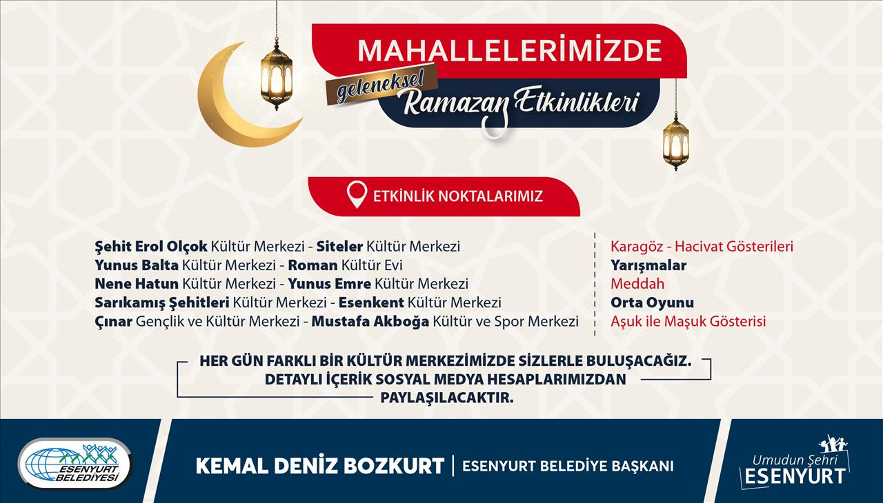 Mahallelerimizde Geleneksel Ramazan Etkinlikleri