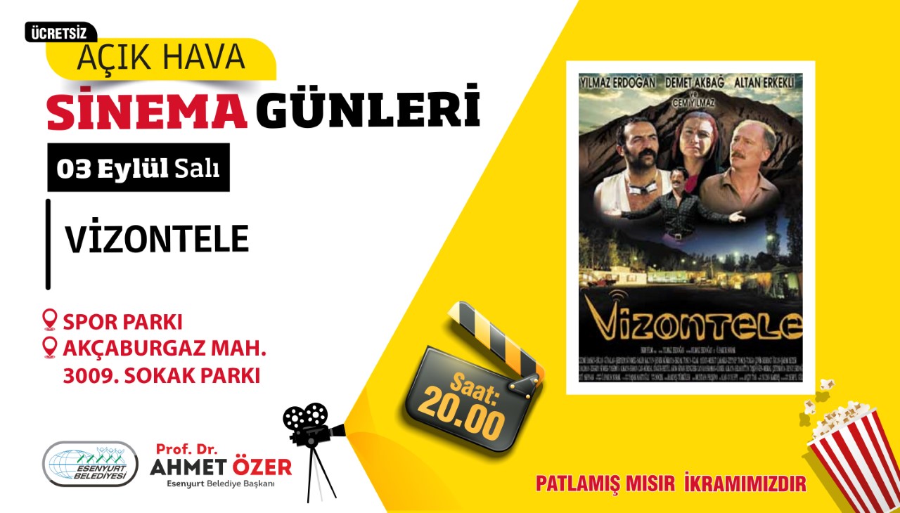 Açık Hava Sinema Günleri 3 Eylül