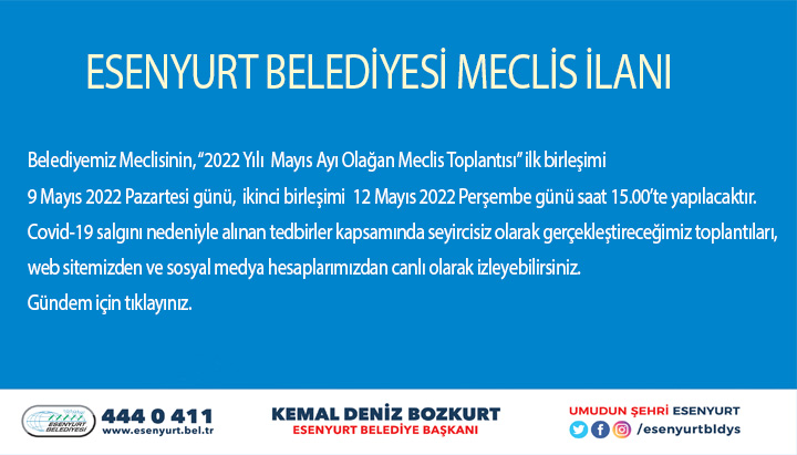 Mayıs Ayı Olağan Meclis Toplantısı