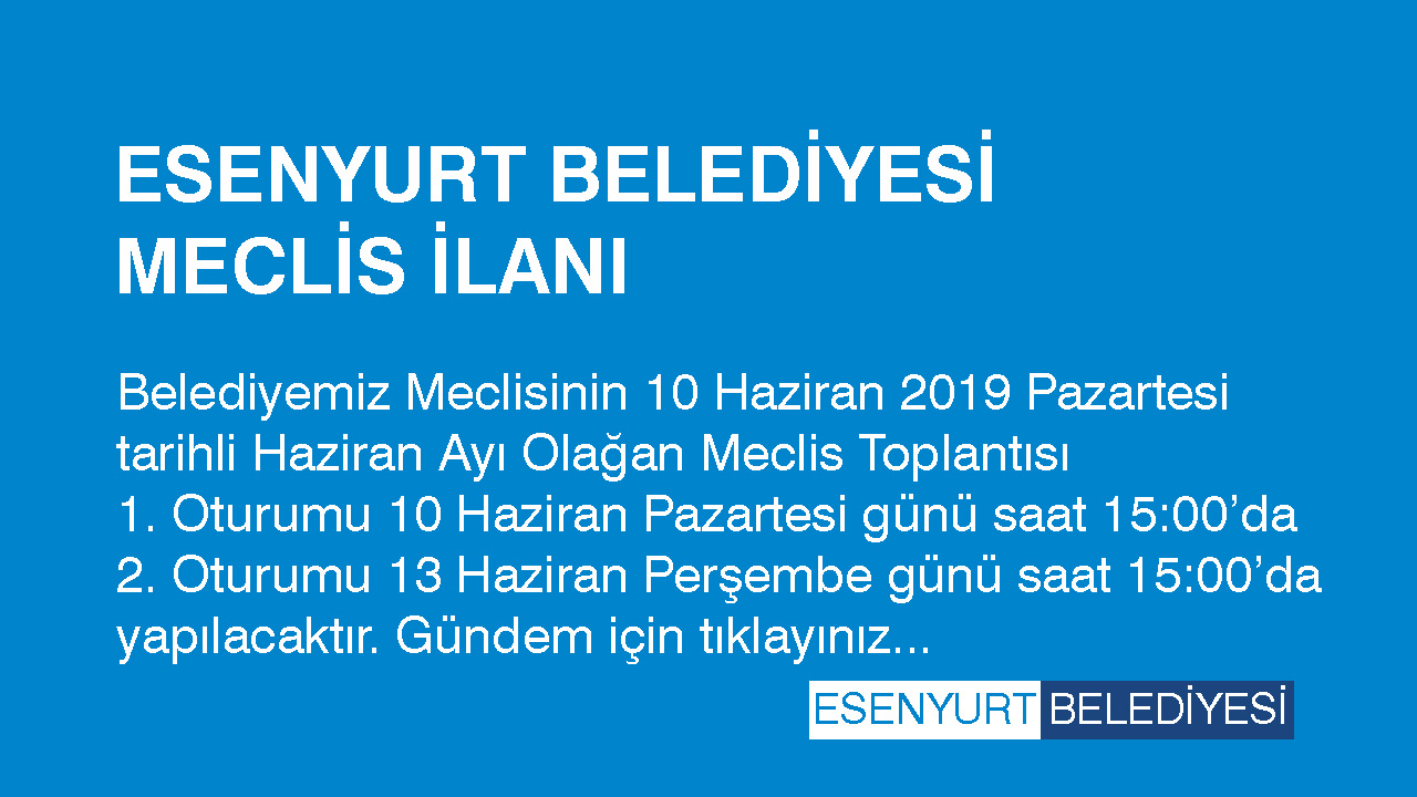 ESENYURT BELEDİYE BAŞKANLIĞI’NDAN