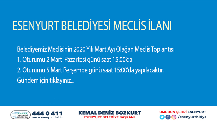 Mart Ayı Olağan Meclis Toplantısı