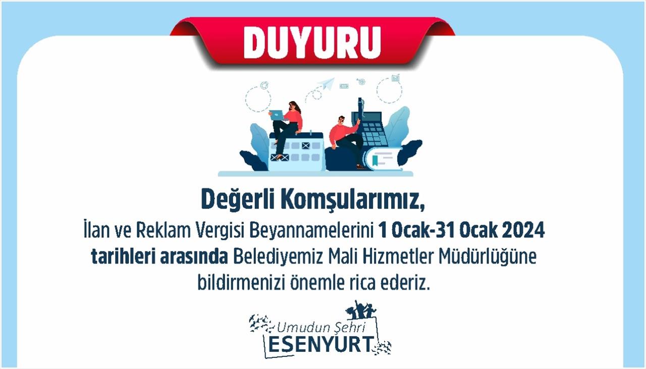 İlan ve Reklam Vergisi  Beyannameleri