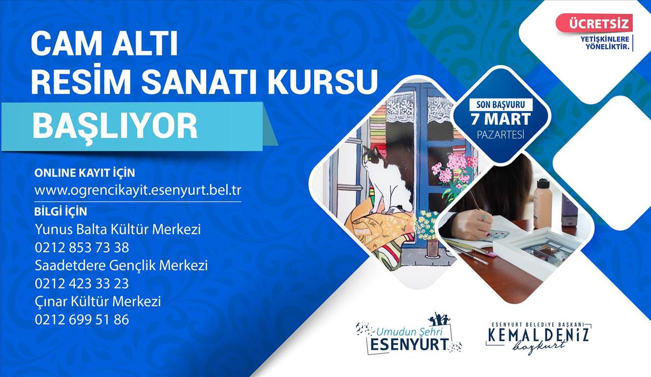 Cam Altı Resim Sanat Kursu Başlıyor