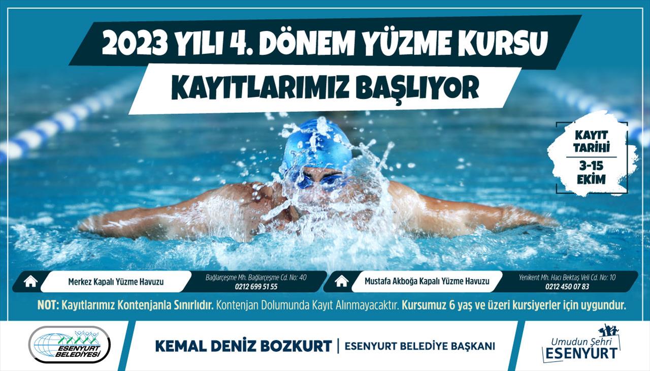 4. DÖNEM YÜZME KURSU KAYITLARIMIZ BAŞLIYOR