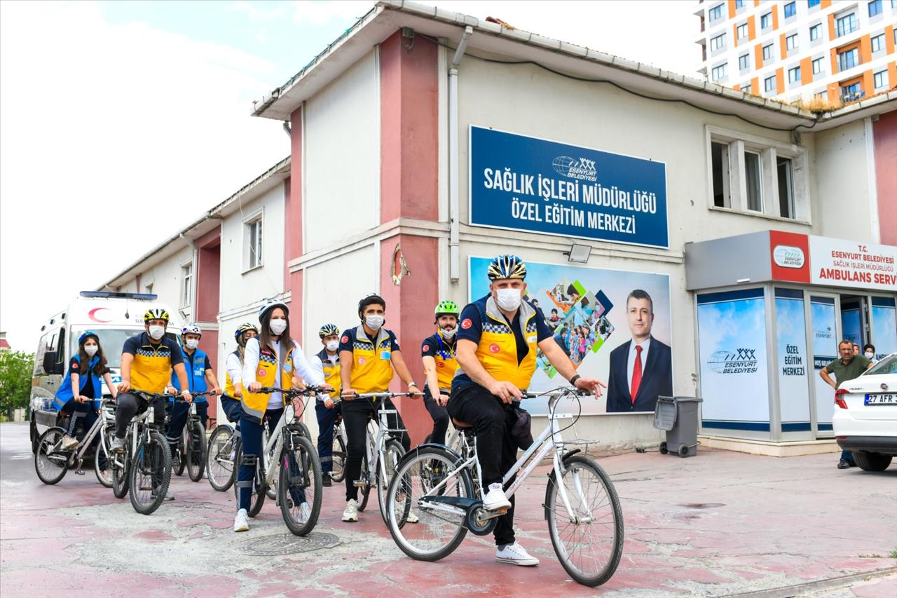 Esenyurt Belediyesi’nin Sağlık Çalışanları, Sağlıklı Bir Yaşam İçin Pedal Çevirdi