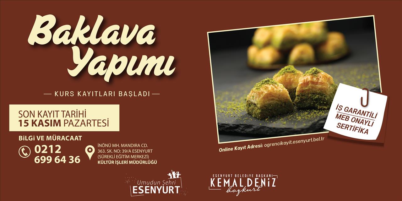 Baklava Yapımı Kursu