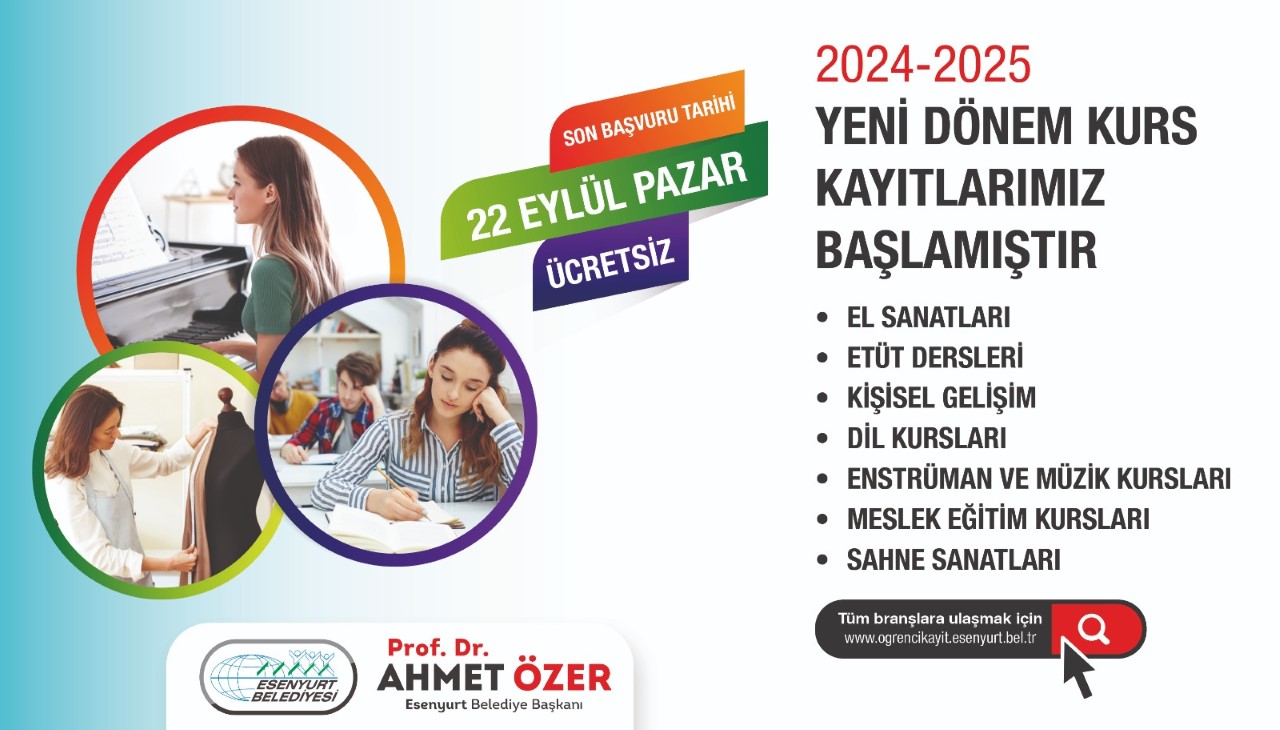 2024-2025 Yeni Dönem Kurs Kayıtlarımız Başlamıştır