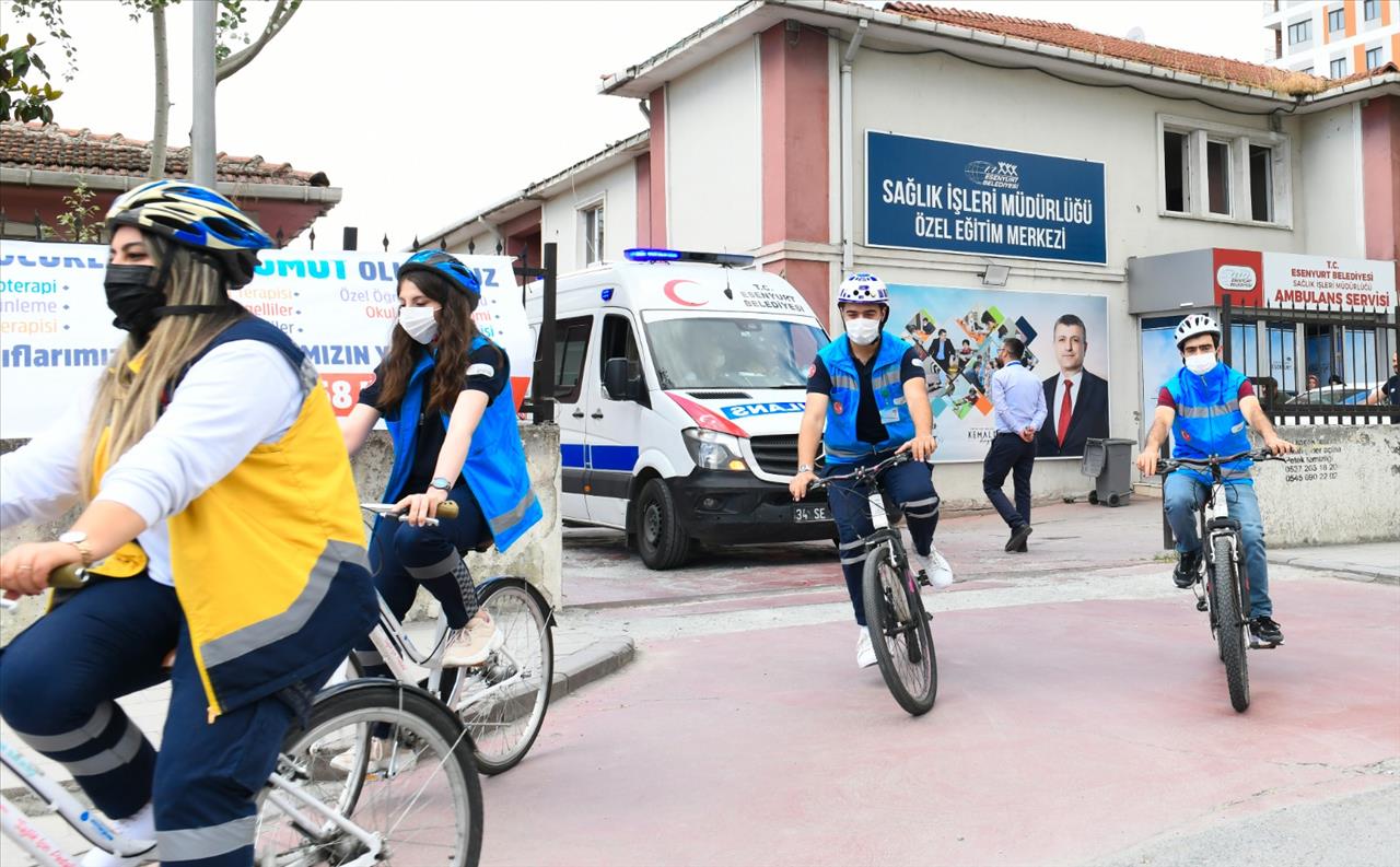 Esenyurt Belediyesi’nin Sağlık Çalışanları, Sağlıklı Bir Yaşam İçin Pedal Çevirdi