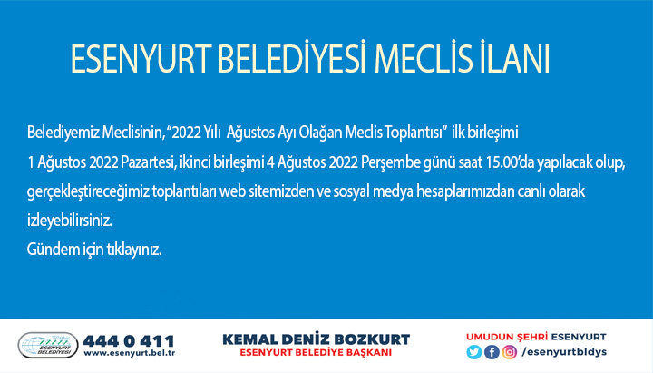 Ağustos Ayı Meclis Toplantısı