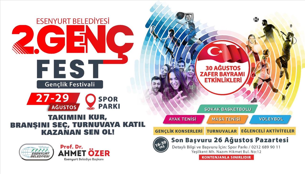 Esenyurt’ta Gençlik Festivali Başlıyor