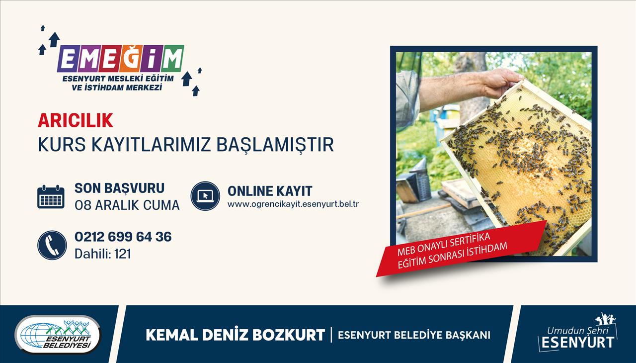 Arıcılık Kurs Kayıtlarımız Başlamıştır