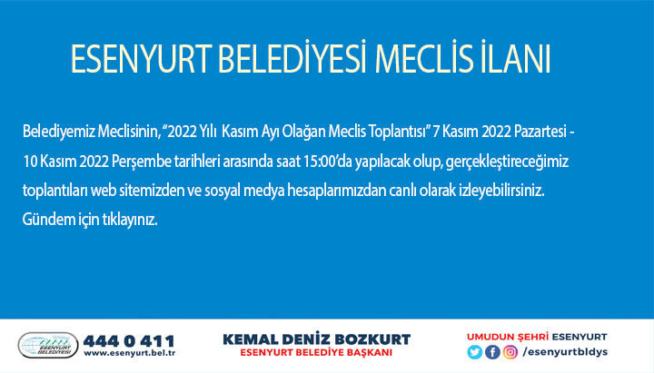 Kasım Ayı Meclis Toplantısı