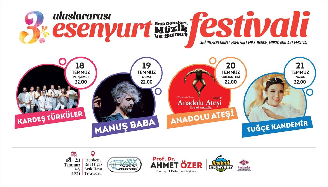 3.Uluslararası Esenyurt Halk Dansları, Müzik ve Sanat Festivali -Konserler