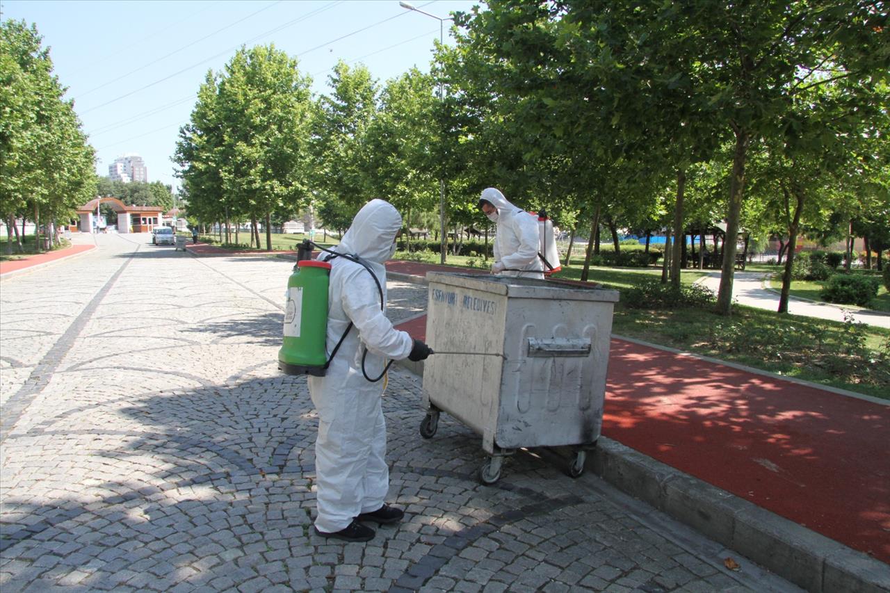 Esenyurt’ta Parklar Ve Piknik Alanları Dezenfekte Ediliyor