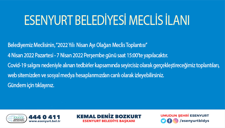 Nisan Ayı Meclis Toplantısı