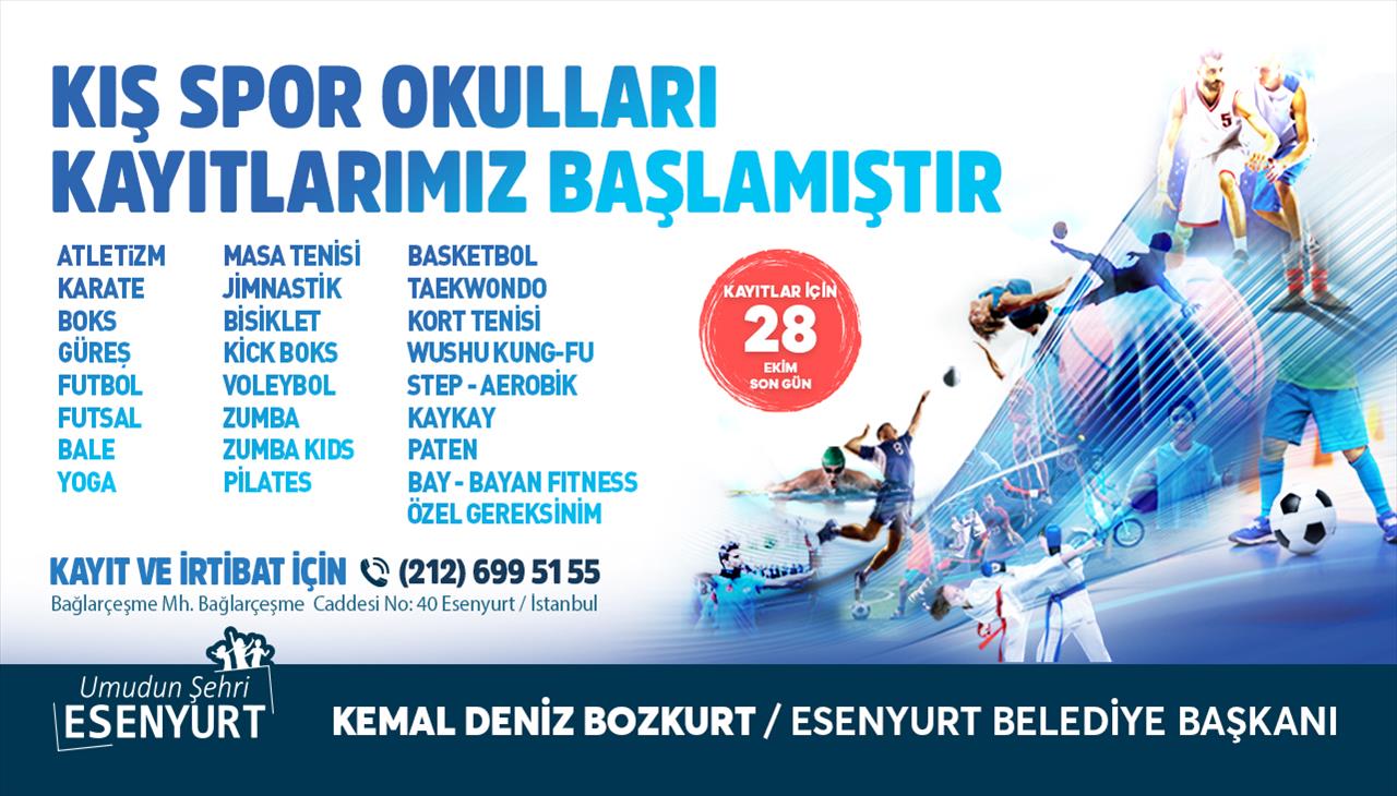 Kış Spor Okulları Kayıtlarımız Başlamıştır.