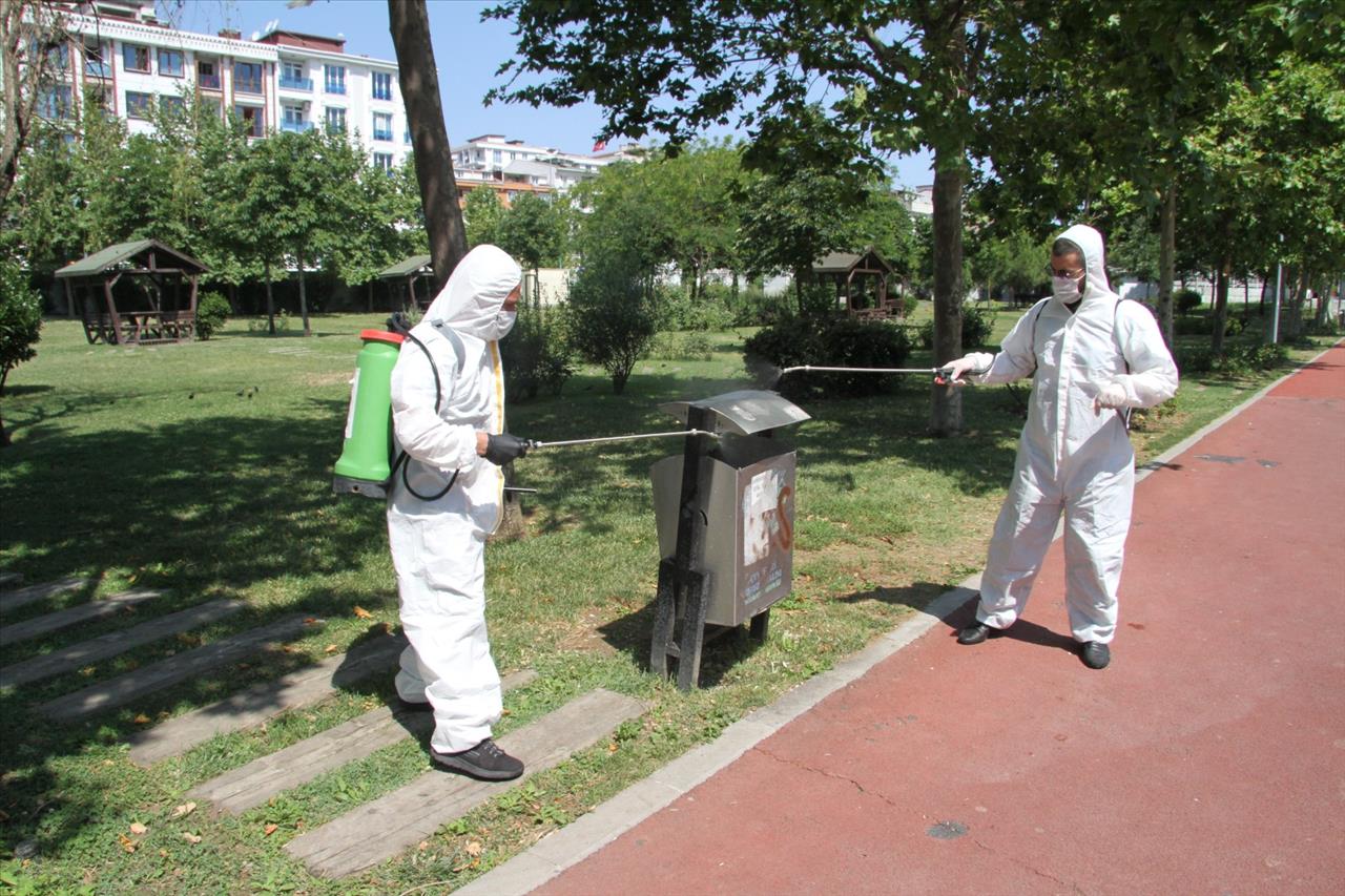 Esenyurt’ta Parklar Ve Piknik Alanları Dezenfekte Ediliyor