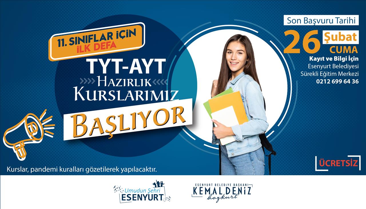 TYT-AYT HAZIRLIK KURSLARIMIZ BAŞLIYOR