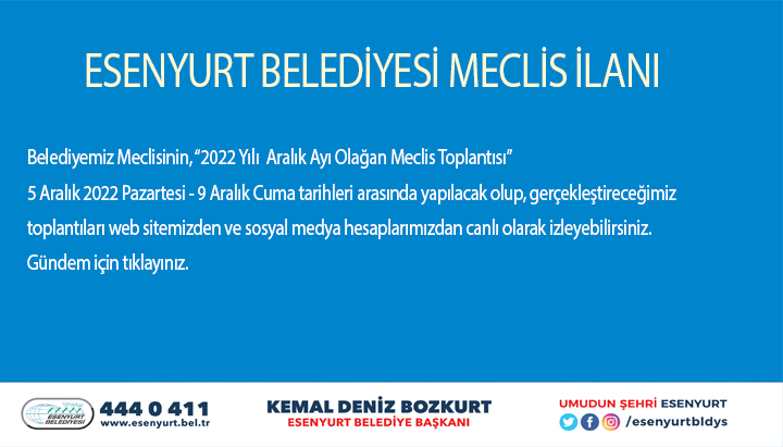 Kasım Ayı Olağan Meclis Toplantısı