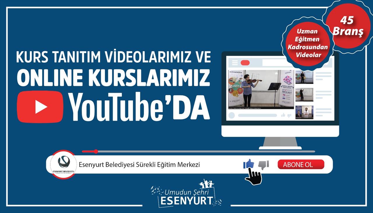 Online Kurslarımız Youtube'da