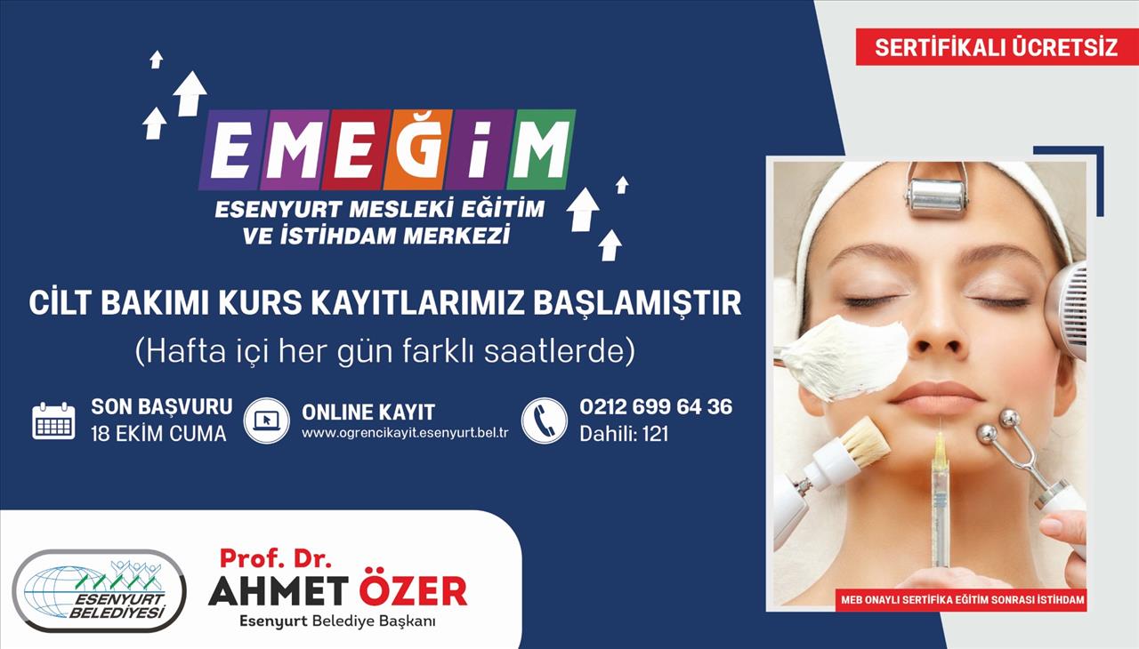 Meslek Edindirme Kursları: Cilt Bakımı