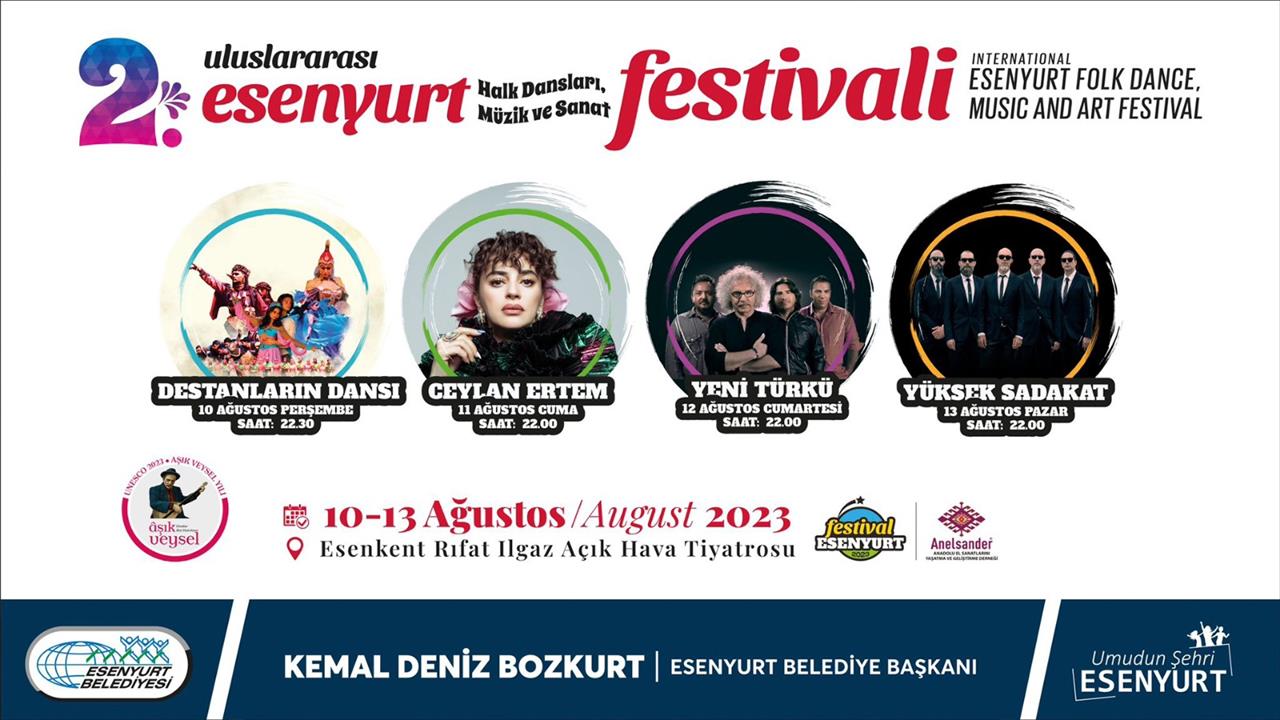 2. Uluslararası Esenyurt Halk Dansları Müzik ve Sanat Festivali Başlıyor