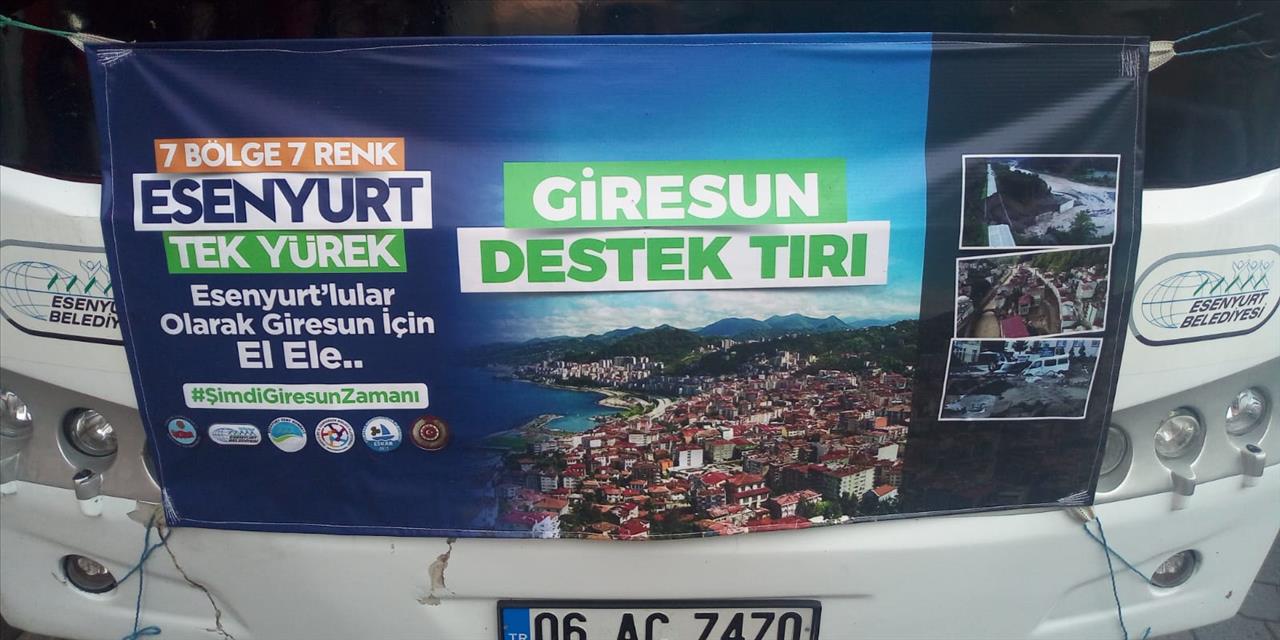 Esenyurt’tan Giresun’a Yardım Eli