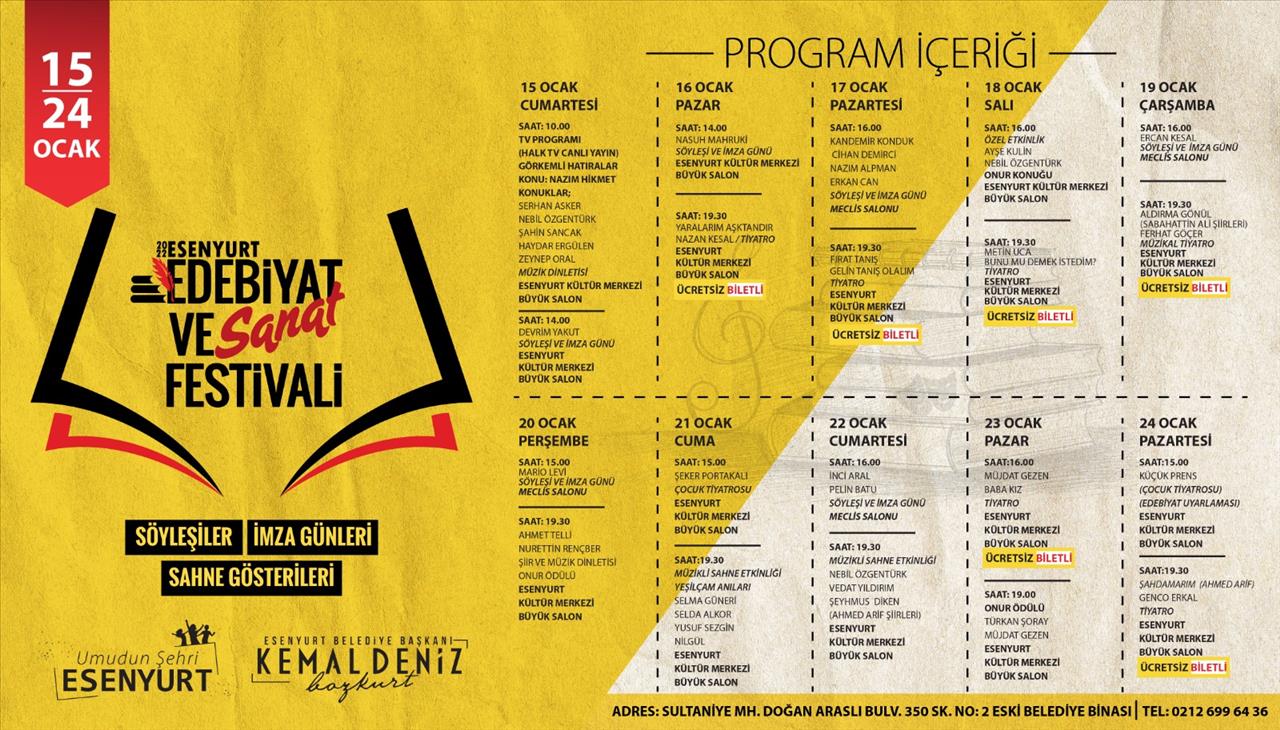 Esenyurt, 10 Gün Boyunca Kültürün Ve Sanatın Merkezi Olacak