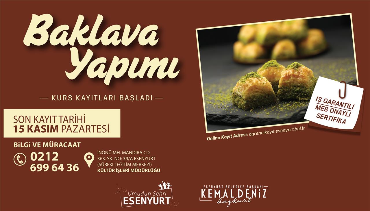 Baklava Yapımı Kursu