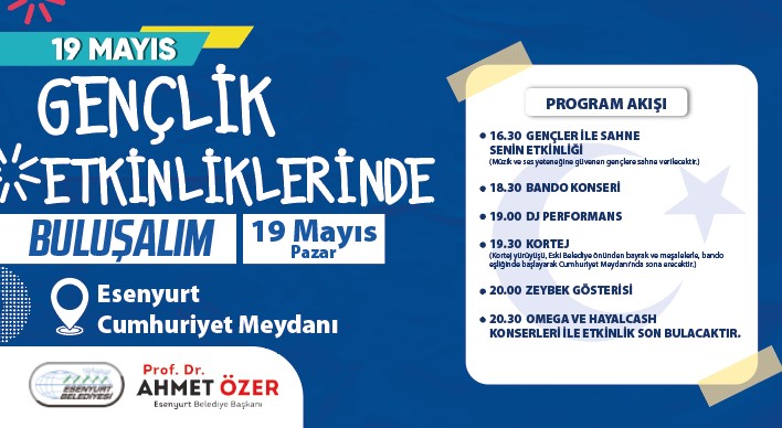 19 Mayıs Gençlik Etkinliklerinde Buluşalım