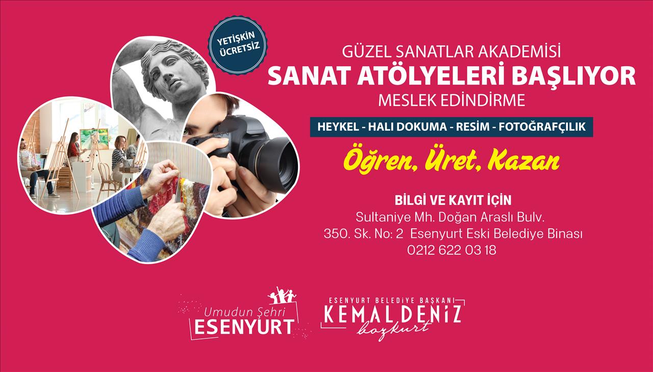 Güzel Sanatlar Akademisi Sanat Atölyeleri Başlıyor 