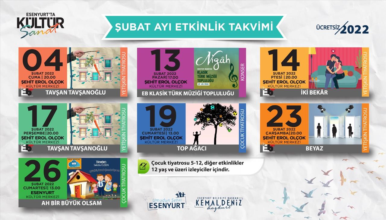 Şubat Ayı Etkinlik Takvimi