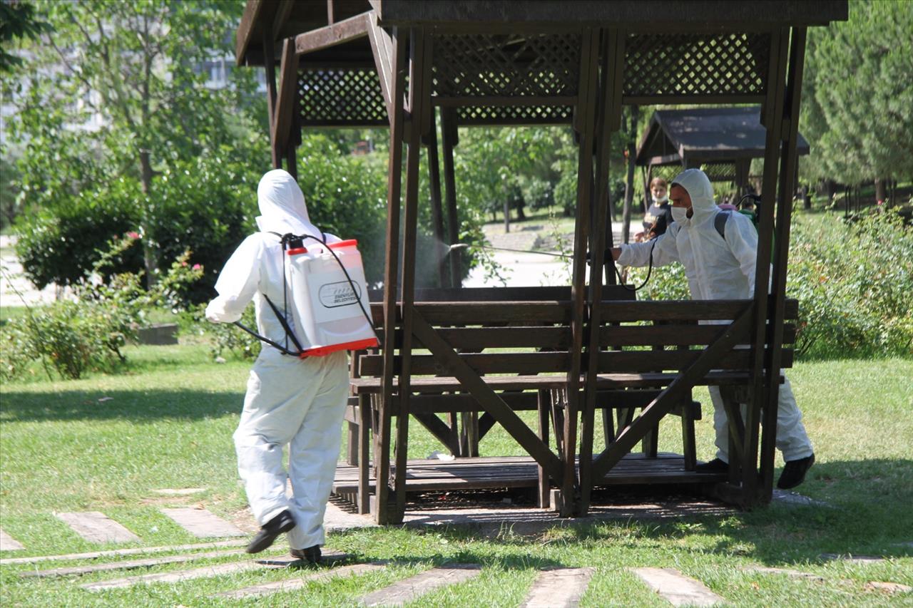 Esenyurt’ta Parklar Ve Piknik Alanları Dezenfekte Ediliyor