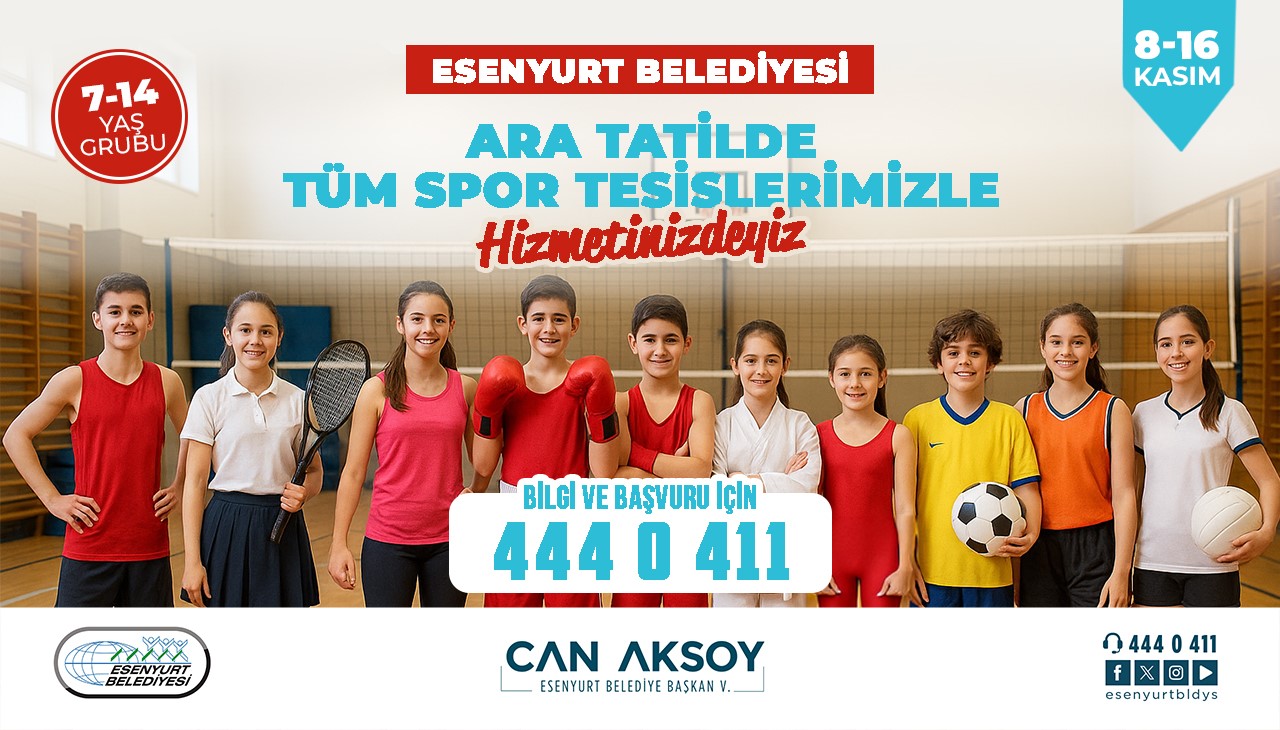 Ara Tatilde Tüm Spor Tesislerimizle Hizmetinizdeyiz.