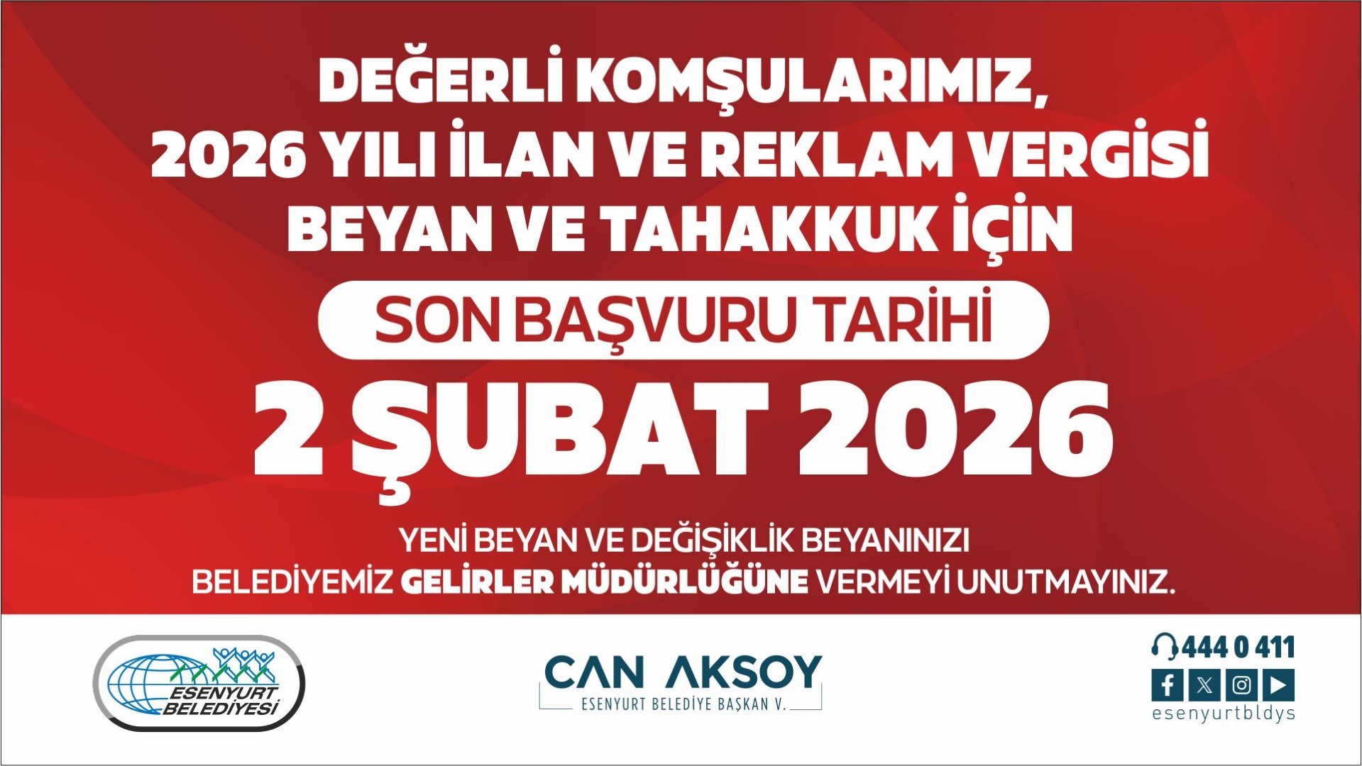 2026 Yılı İlan ve Reklam Vergisi