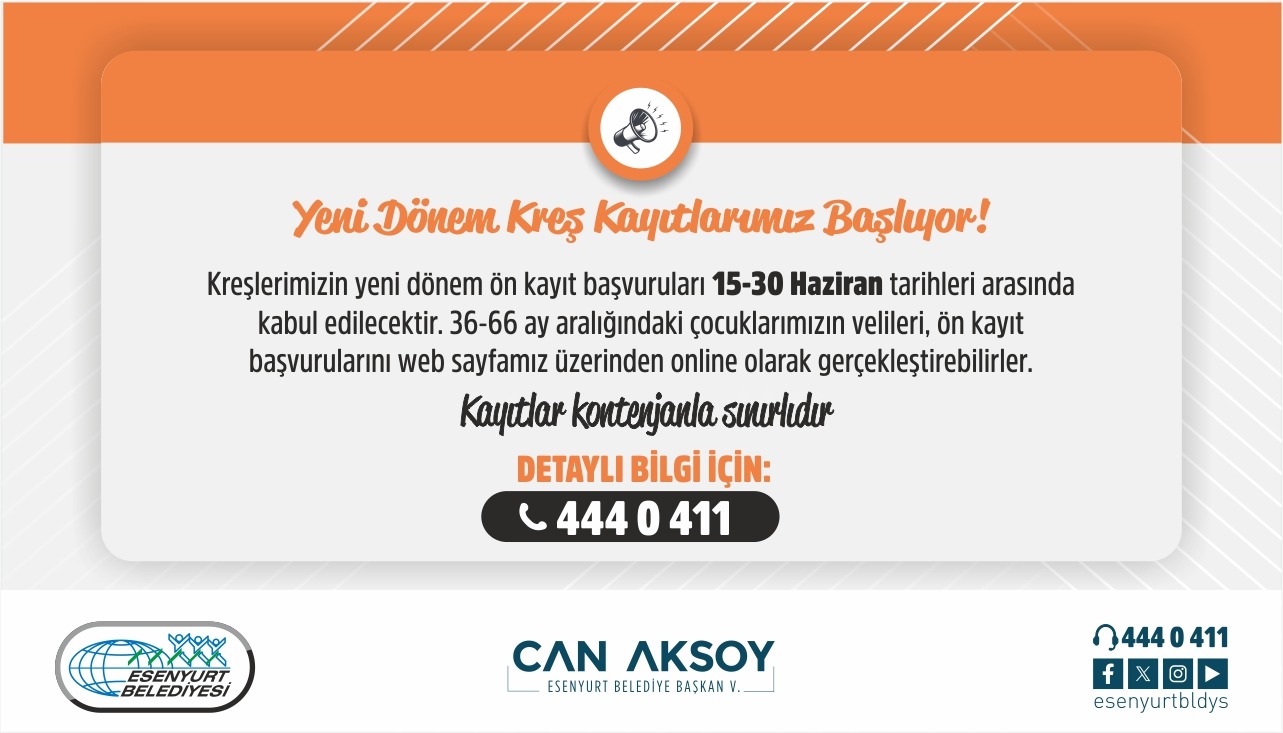 Yeni Dönem Kreş Kayıtlarımız Başlıyor